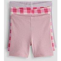 The Very Collection Girls 3 Pack Rib Cycling Shorts - Multi