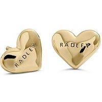 Radley 18Ct Gold Plated Hammered Heart Earrings