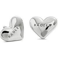 Radley Silver Plated Hammered Heart Earrings