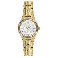Spirit Ladies Gold Plated Stone Set Bracelet Watch