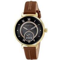 Radley Series 48 Cognac Leather Strap T-Bar Amoled Smartwatch - Amoled/Calling