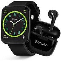 Tikkers Black Strap And Tws Set