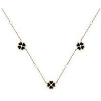 Radley 18Ct Gp Black Heart Flower Necklace