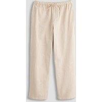 The Very Collection Girls Twill Embroidered Tie Waist Jeans - Cream