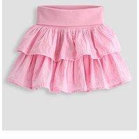 The Very Collection Girls Broderie Ra Ra Skirt - Pink