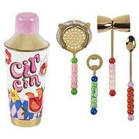 Eleanor Bowmer Cocktail Shaker & 4 Piece Bar Tools