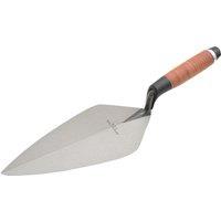 Marshaltown 34L Wide London Pattern Brick Trowel Leather Handle 11In