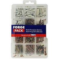 Forgefix Screw & Wall Plug Kit Forgepack 280 Piece