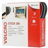 Velcro Brand Stick On Tape 20Mm X 10M Black