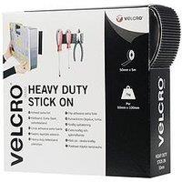Velcro Brand Heavy-Duty Stick On Tape 50Mm X 5M Black