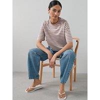 The Very Collection Heavyweight Short Sleeve T-Shirt Stripe - Multi