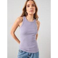 The Very Collection Rib Racer Vest - Lilac