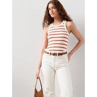 The Very Collection Rib Racer Vest - Orange