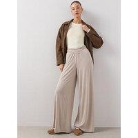 The Very Collection Waist Detail Wide Leg Trousers - Grey