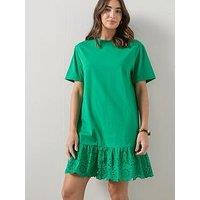 The Very Collection Embroidered Hem Tshirt Dress