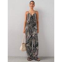 The Very Collection Textured Stretch Strappy Jumpsuit