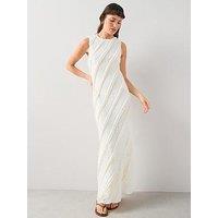 The Very Collection Sleeveless Lace Panelled Dress - Cream