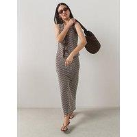 The Very Collection Crochet Midi Skirt Co-Ord - Brown