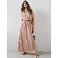 The Very Collection Modal Maxi Co-Ord Skirt - Taupe