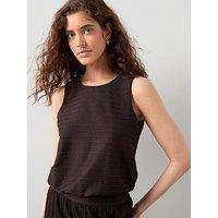 The Very Collection Textured Sleeveless Co-Ord Top - Brown