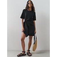 The Very Collection Wrap T-Shirt Dress - Black