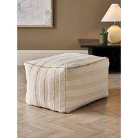 Kaikoo Stripe Boucle Rectangle Stool