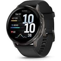 Garmin Venu 4 - 45Mm, Slate Bezel With Black Silicone Band