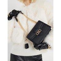 River Island Jacq Diam Panelled Shoulder - Black