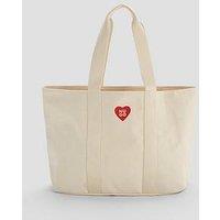 Hugo Becky Canvas Tote Bag - White