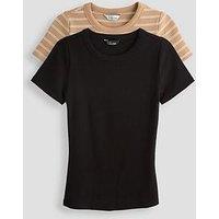 The Very Collection 2 Pack Stretch Rib T-Shirts - Multi