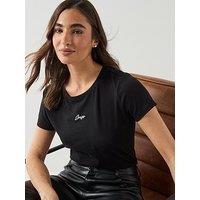 Boss Elove Embroidered Top - Black