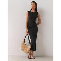 The Very Collection Ribbed Midaxi Dress - Black