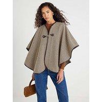 River Island Snaffle Jacquard Cape - Brown