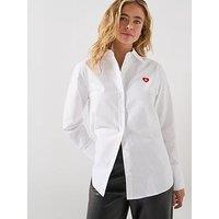 Hugo Erselia Shirt With Heart Logo - White