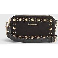 River Island Studded Camera Crossbody Bag - Black