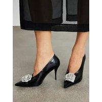 River Island Diamante Rose Court - Black