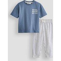 The Very Collection Boys Be Cool Stripe Joggers Set - Navy