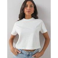 The Very Collection Heavyweight Cotton Boxy Short Sleeve T-Shirt - White