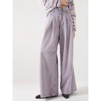 Boss Relaxed Fit Wide Leg Slouch Jeans - Blue