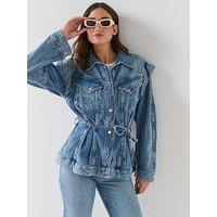 Boss Denim Cinched Jacket - Blue