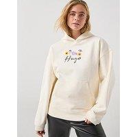 Hugo Dalessandra Embroidered Hoodie - White