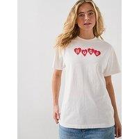 Hugo Vintage Heart T-Shirt - White
