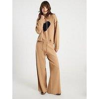 River Island Knitted Heart Trouser - Brown