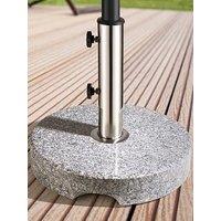 Vonhaus Grey Round Granite Parasol Base