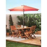 Vonhaus Burnt Orange 2.7M Steel Garden Parasol