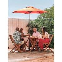 Vonhaus 2M Burnt Orange Steel Parasol