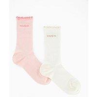Hugo 2 Pack Lettuce Hem Socks - Multi