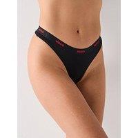 Hugo Logo Thong - Black