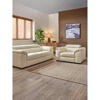 The Very Collection Brady Italian Leather 3 Seater + Chair Set