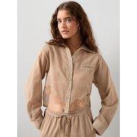 The Very Collection Lace Insert Co-Ord Cropped Shirt